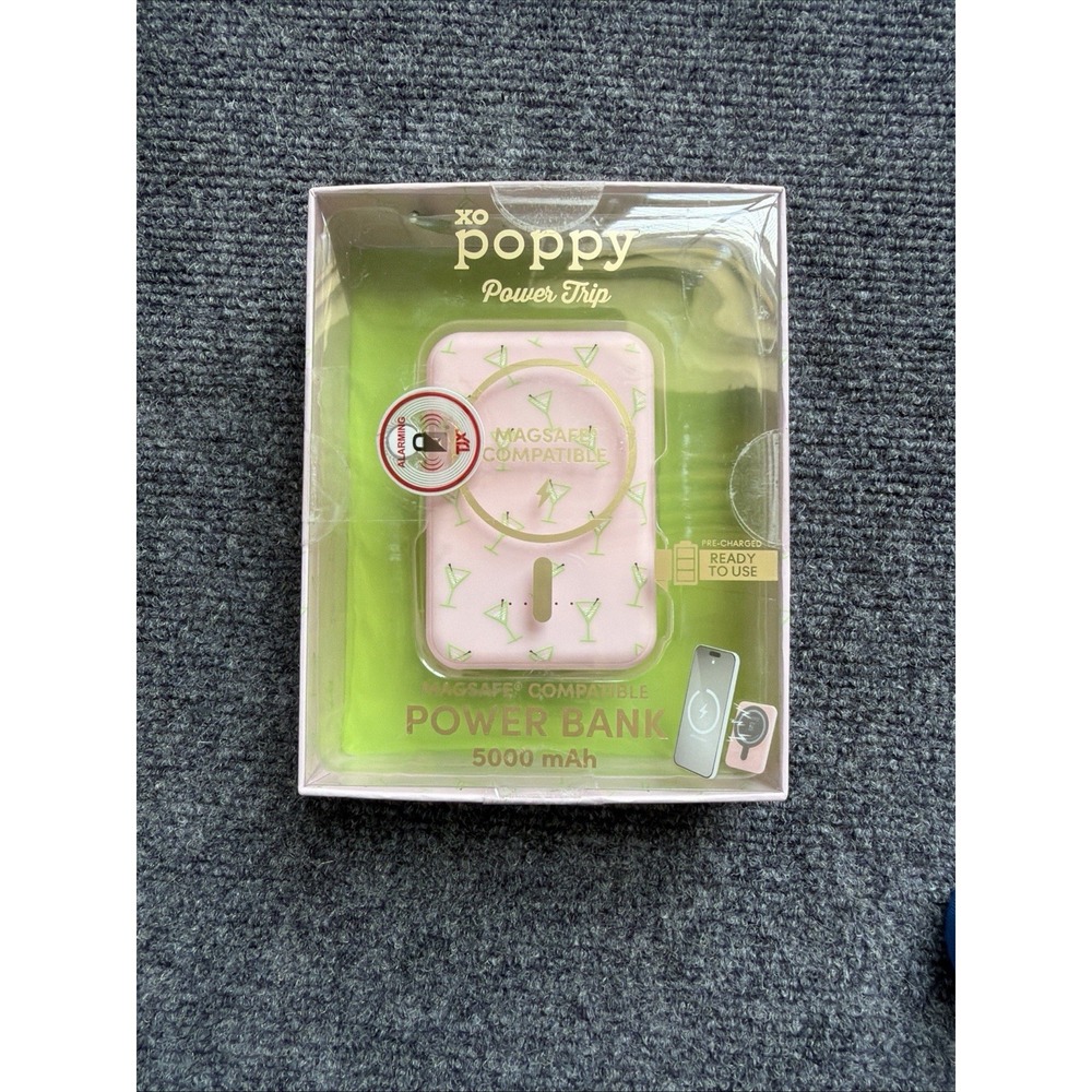 XO POPPY Magsafe Compatible POWER BANK 5000 mAH Martini Pink  NIB